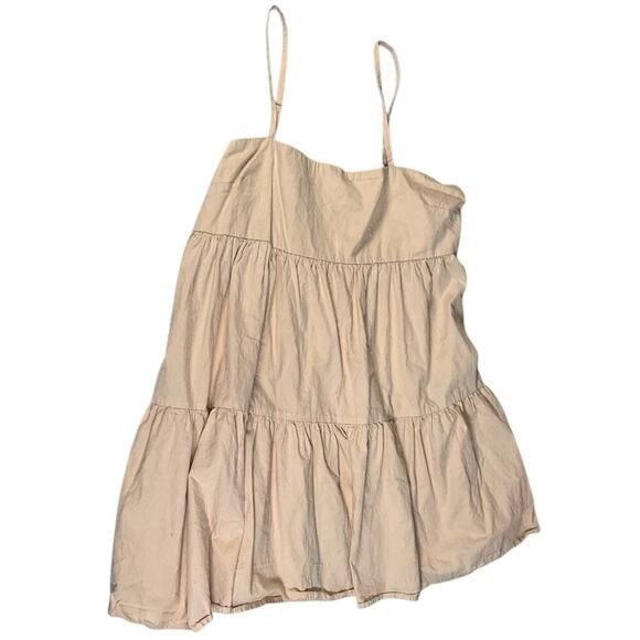 ASOS Design Womens Size 12 Cream Baby Doll Dress Side Zipper 100% Cotton - Picture 11 of 11